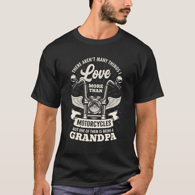 Motorcycle Grandpa Father s Day Gif Love Motorcycl T-Shirt (Front)