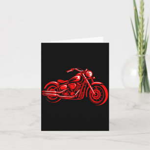 Motorcycle Heart Biker Valentines Day Rider Couple Card