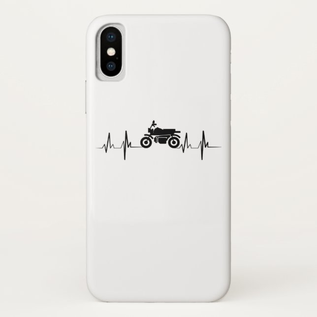 Motorcycle Heartbeat Biker Gif Case-Mate iPhone Case (Back)