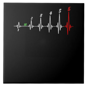 Motorcycle Heartbeat Speed Bike Motocross Ceramic Tile
