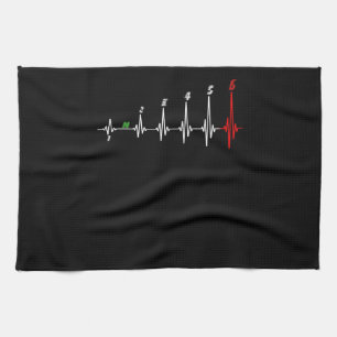 Motorcycle Heartbeat Speed Bike Motocross Tea Towel