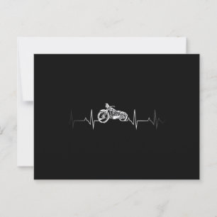 Motorcycle Heartbeat T-Shirt - I love my Motorcycl Postcard