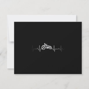Motorcycle Heartbeat T-Shirt - I love my Motorcycl RSVP Card