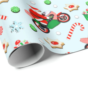 Motorcycle Holiday Gifts Wrapping Paper