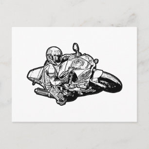 Motorcycle holiday postcard