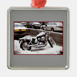'Motorcycle in Winter' Ornament