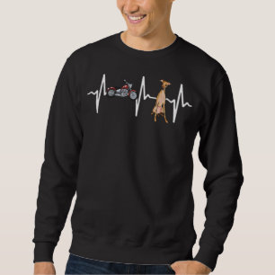 Motorcycle Italian Greyhound Heartbeat Dog Sweatshirt