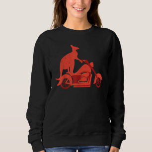 Motorcycle Kangaroo Wildlife Animal Australia Sweatshirt