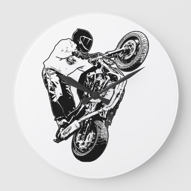 Motorcycle   large clock (Front)