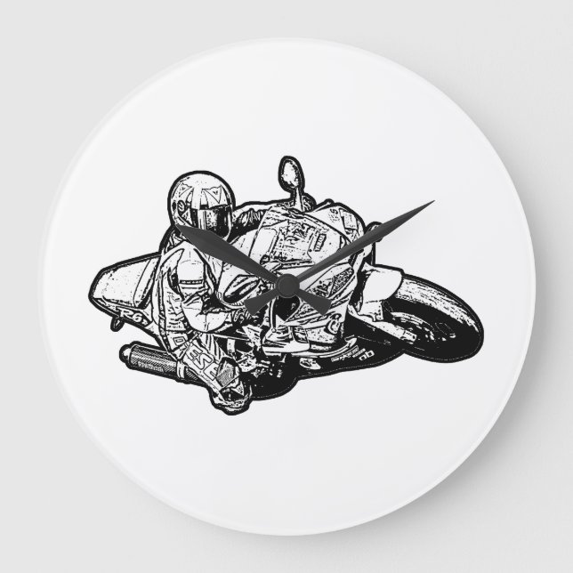 Motorcycle   large clock (Front)