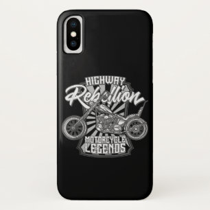 Motorcycle Legends On The Highway Art Gift iPhone X Case