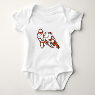 Motorcycle Logo Leaning Into Curve Red Streaks Baby Bodysuit