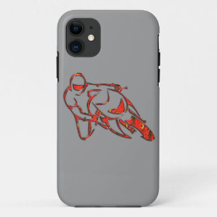 Motorcycle Logo Leaning Into Curve Red Streaks iPhone 11 Case