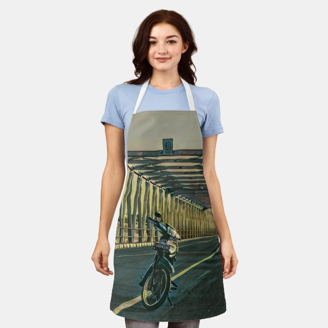 Motorcycle lover gift apron (Worn)