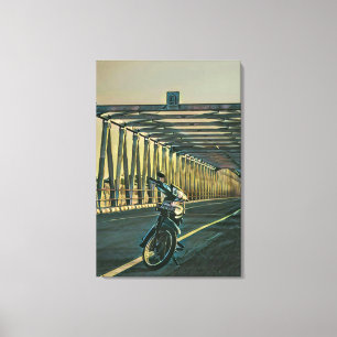 Motorcycle lover gift canvas print