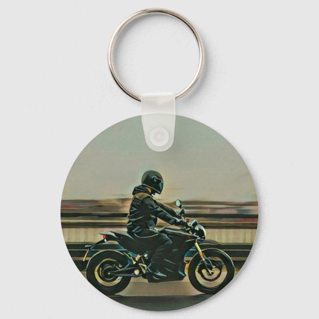 Motorcycle lover gift key ring (Front)
