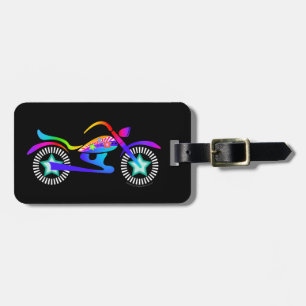 MOTORCYCLE LUGGAGE TAG Horiz. by PopArtDiva