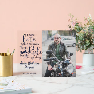 Motorcycle Memorial Photo Keepsake Acrylic Sign