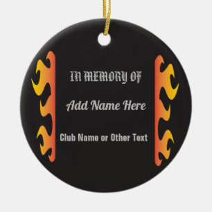 Motorcycle Memory Tribute  Ceramic Ornament