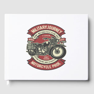 Motorcycle Military Guest Book