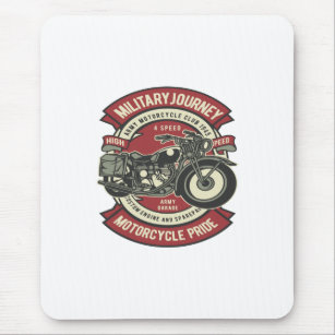 Motorcycle Military Mouse Pad