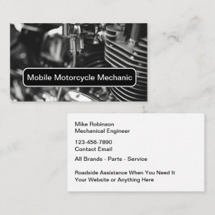 Motorcycle Mobile Mechanic Service Business Card