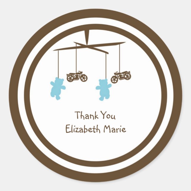 Motorcycle Mobile Sticker Seal or Address Label (Front)