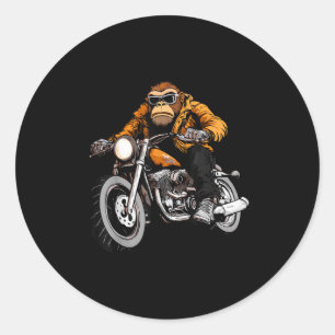 Motorcycle Monkeys  Classic Round Sticker