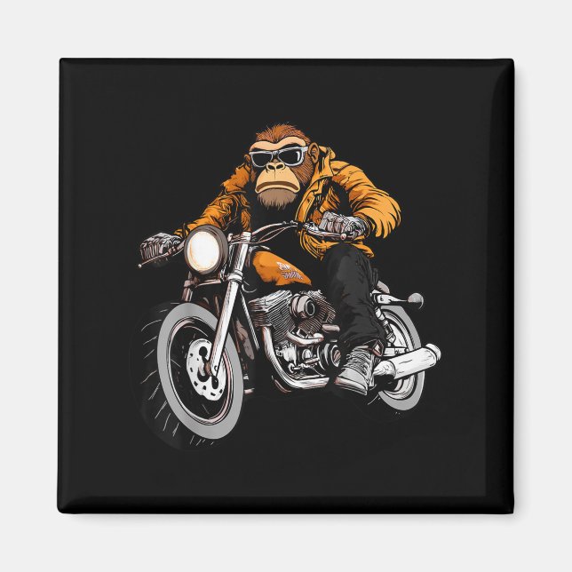 Motorcycle Monkeys  Magnet (Front)