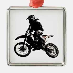Motorcycle Motocross Metal Ornament