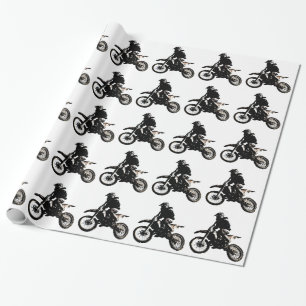 Motorcycle Motocross Wrapping Paper