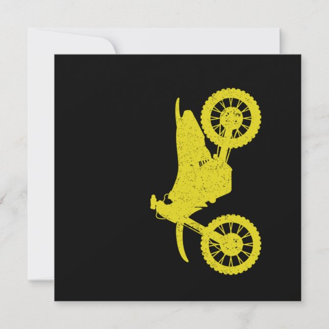 Motorcycle Motocycle Motocross Dirt Bike Motorbike Invitation (Front)