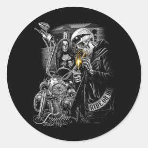Motorcycle Motor Cycle Motorcycle Mechanic Classic Round Sticker
