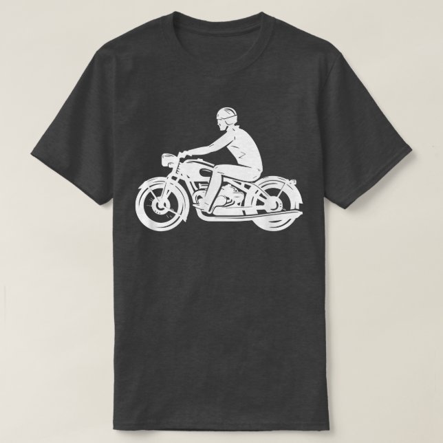 Motorcycle Motorbike Biker Chopper Racer Bike Race T-Shirt (Design Front)