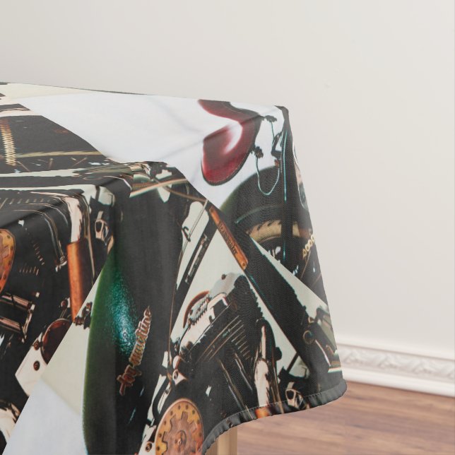 Motorcycle Motorbike Biker Ride Rider Tablecloth (In Situ)
