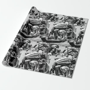 Motorcycle Motorbike Bikers Ride Riders Details Wrapping Paper