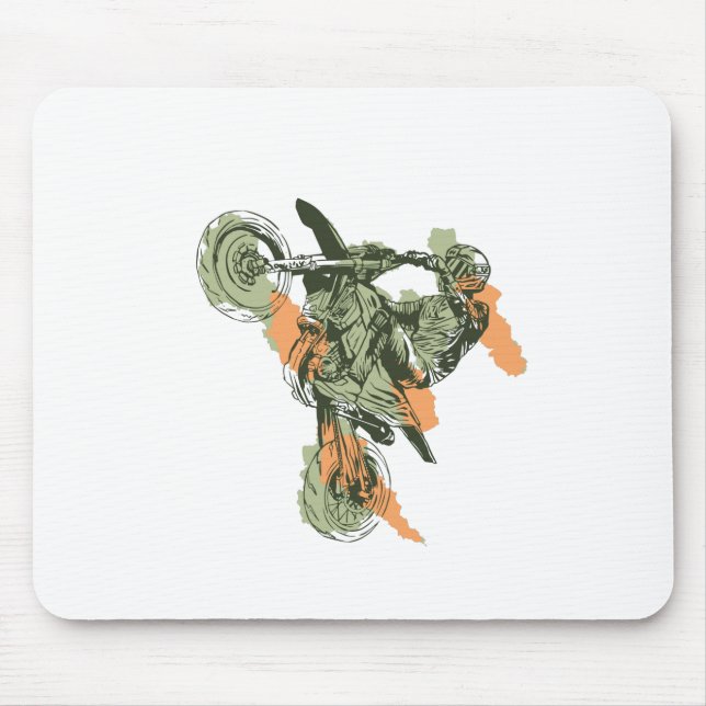 Motorcycle - Off Road Biker Mouse Pad (Front)