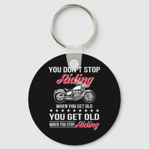 Motorcycle Old Bikers Dont Stop When Old Key Ring