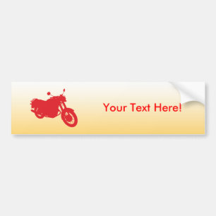 Motorcycle: Outline Profile: Bumper Sticker