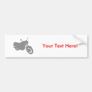 Motorcycle: Outline Profile: Bumper Sticker