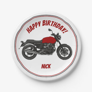 Motorcycle Paper Plate