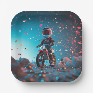 Motorcycle Paper Plate | Boys Birthday party