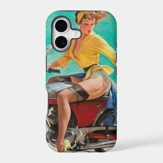 Motorcycle Pinup Girl - Retro Pinup Art