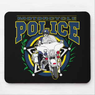Motorcycle Police Mouse Pad