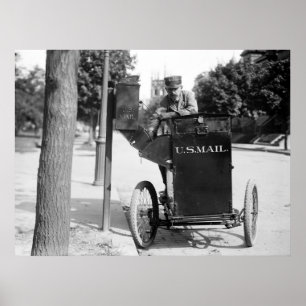 Motorcycle Postman: 1912 Poster