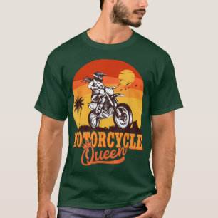 Motorcycle Queen Biker Girl Racer Dirt Bike Motorb T-Shirt