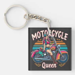 Motorcycle Queen Nice Biker Girl Gift Motorcyclist Key Ring