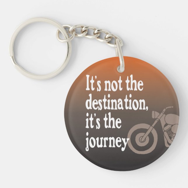 Motorcycle quote for bikers key ring (Front)