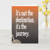 Motorcycle Quote Journey Birthday Card (Yellow Flower)