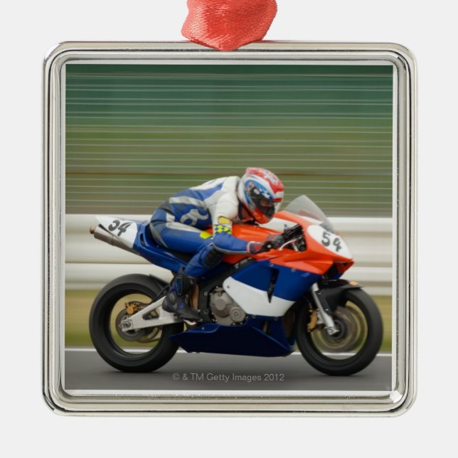 Motorcycle Race Metal Tree Decoration (Front)